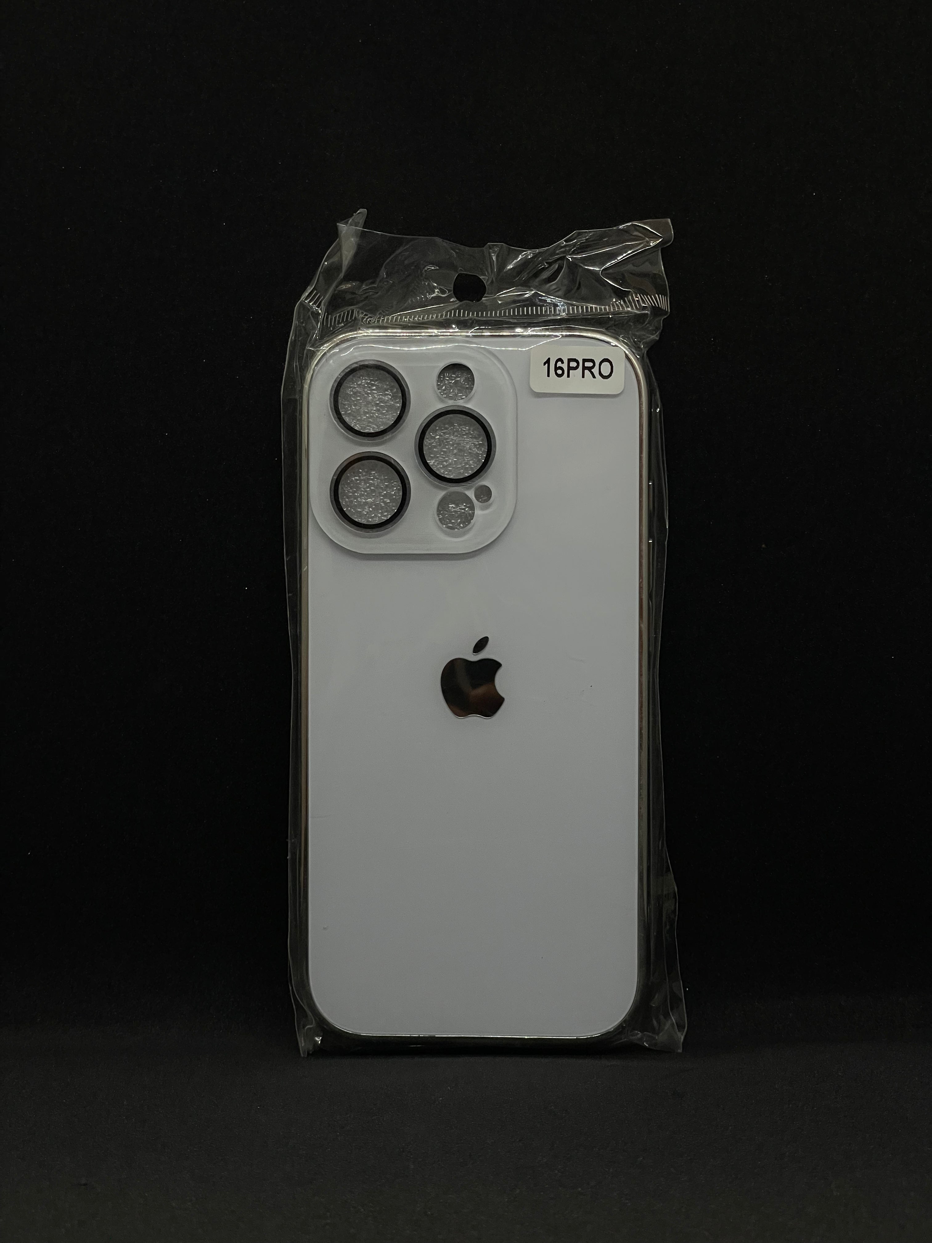 WHITE BACK PANEL STYLE CASE for iPhone 16 Pro