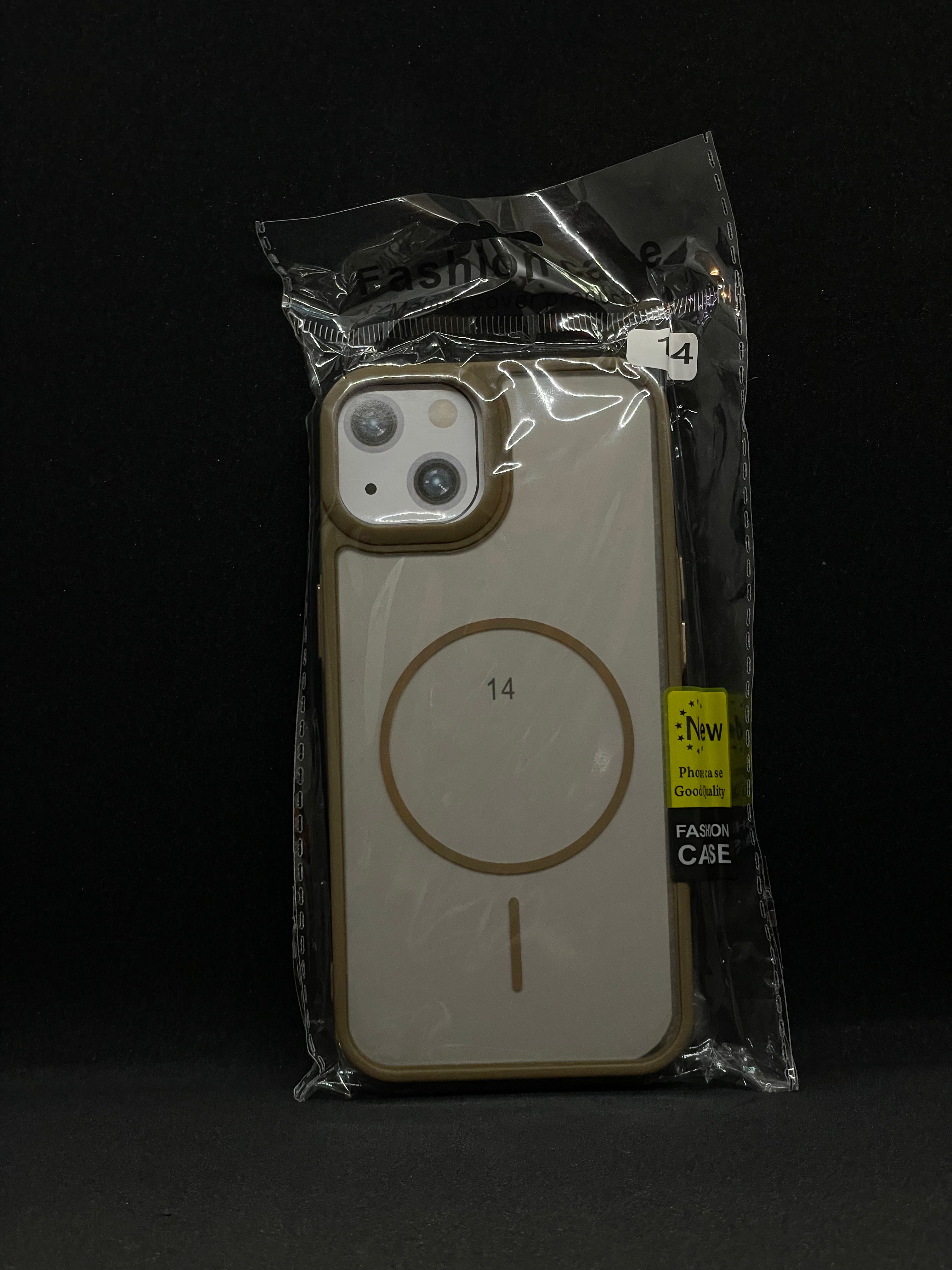 SMOKE CASE with BROWN EDGES for iPhone 14