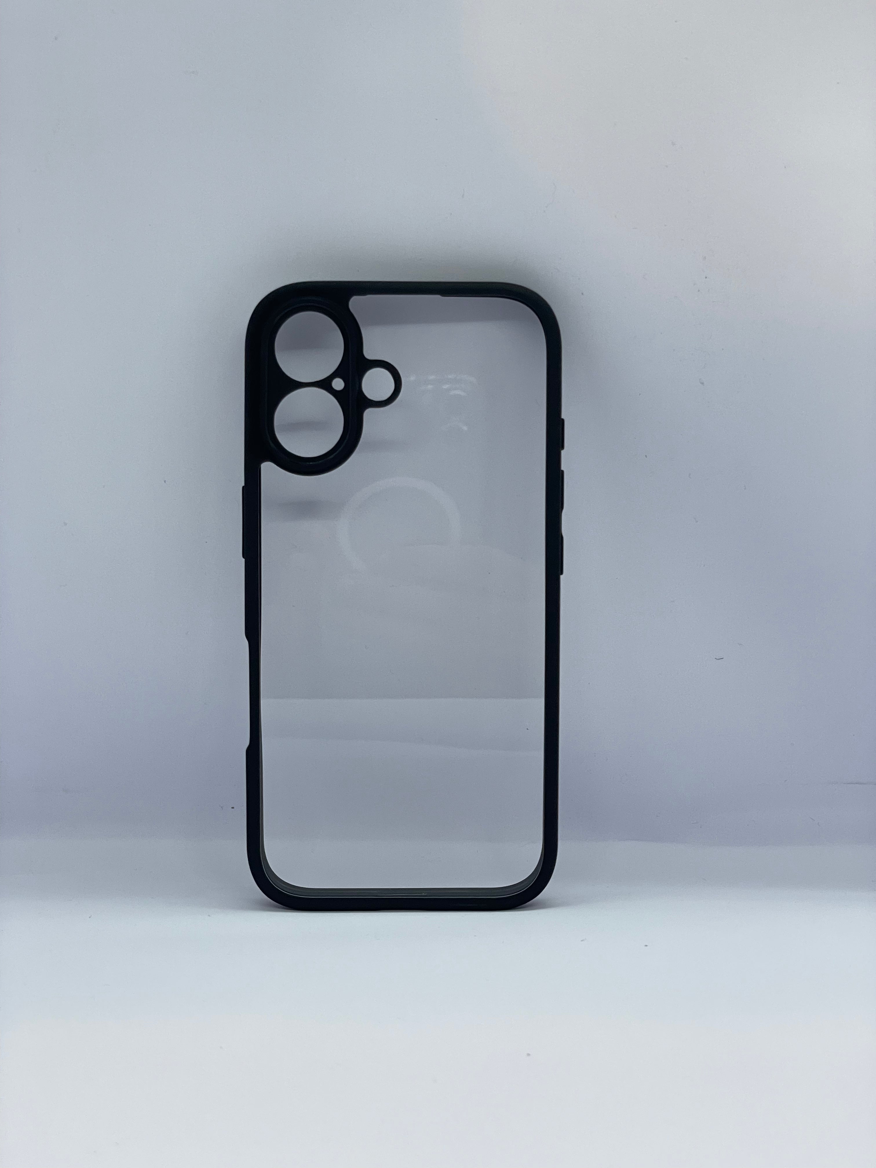 ICON COVER – Transparent Back with Black Edges For iPhone