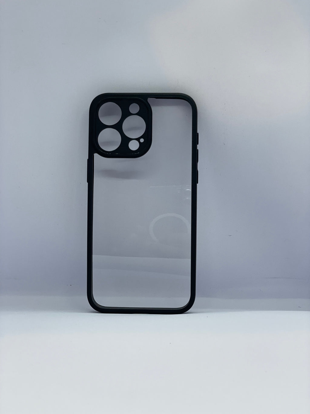 ICON COVER – Transparent Back with Black Edges For iPhone